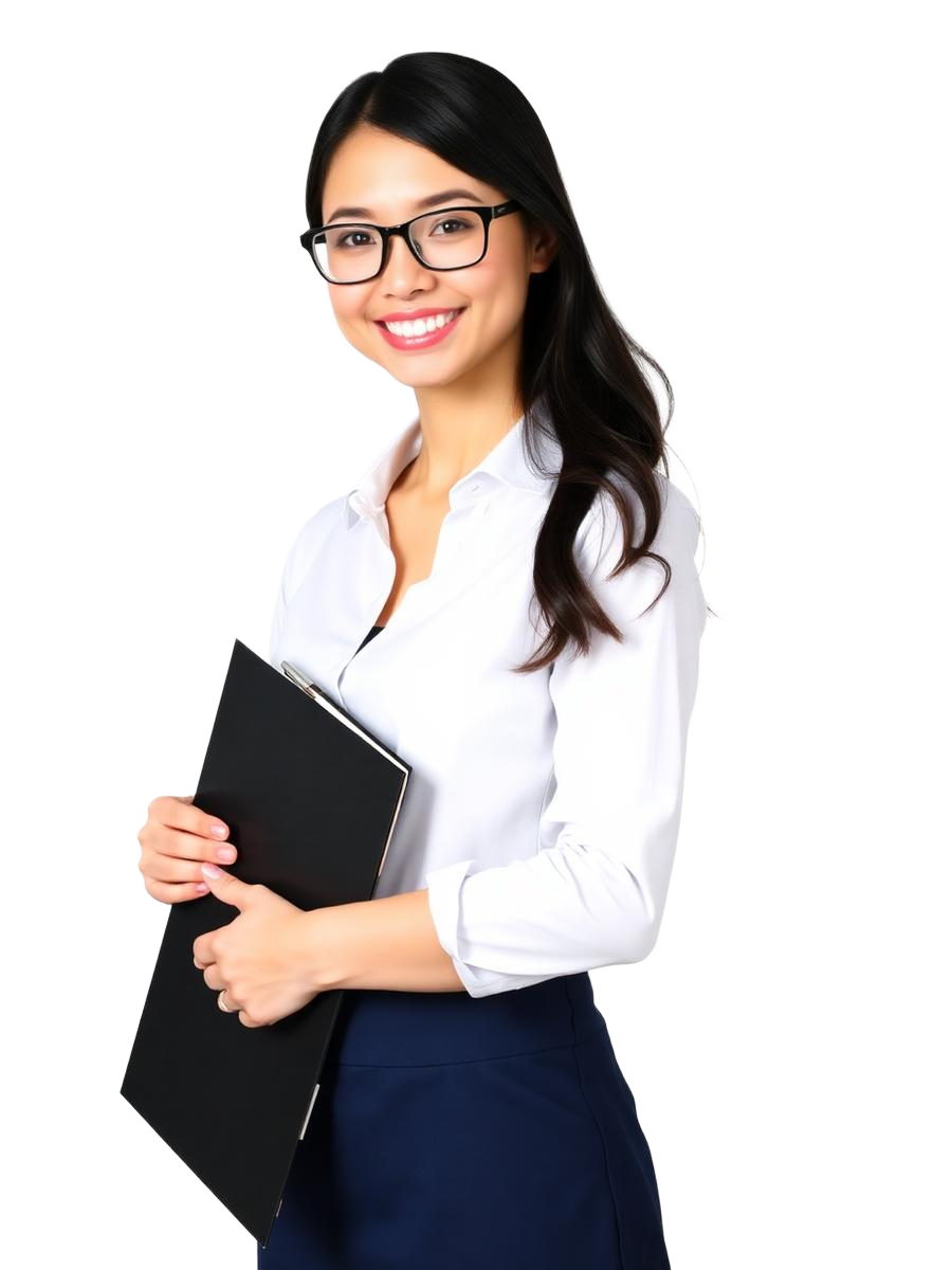 Teacher holding a folder